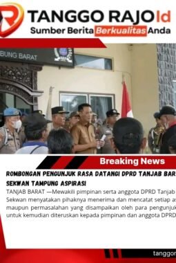 Rombongan Pengunjuk Rasa Datangi DPRD Tanjab Barat, Sekwan Tampung Aspirasi