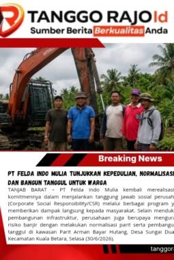 PT Felda Indo Mulia Tunjukkan Kepedulian, Normalisasi Parit dan Bangun Tanggul untuk Warga