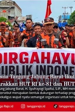MPC Pemuda Pancasila Tanjung Jabung Barat Ikuti Pawai Budaya dan Pembangunan Semarakkan HUT RI ke-81 dan HUT Tanjab Barat ke-61